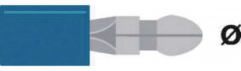 Papuc FAST ON PLUG 5 mm cablu 1.5-2.5 mm Albastru AF2505HA VALUELINE 