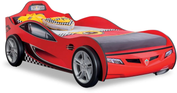 Pat masina Coupe-rosu colectia Champion Racer 90x190 Cm 