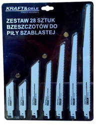 Set 28 lame pentru fierastrau Kraft&Dele KD10780 tip sabie 