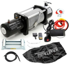 Troliu auto KraftProfesional cu telecomanda radio 12V 5400kg 