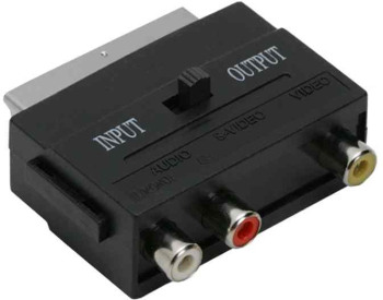 Adaptor EURO RCA soclu 3x RCA - fisa EUROSCART cu comutator IN-OUT 05161 