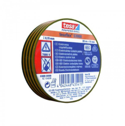 Banda 20m izolatoare TESAFLEX galben/verde 
