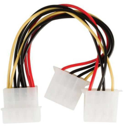 Cablu adaptor Intern PC sursa Molex tata - 2x Molex mama 0.15m Valueline