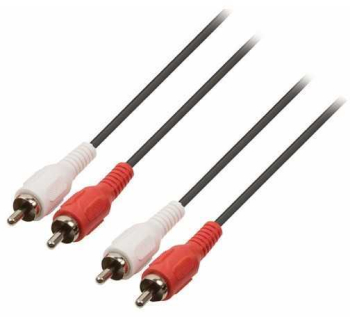Cablu audio RCA 3m 2x RCA tata - 2x RCA tata negru Valueline 