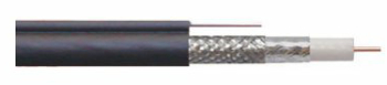 Cablu coaxial RG6 cu sufa 75R autoportant fire otel cuprat ecranat cu folie Al+Al&Mg 48X0.12 1m Well 