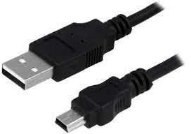 Cablu USB 2.0 A mufa - USB B mini mufa nichelat 3m negru LOGILINK CU0015 