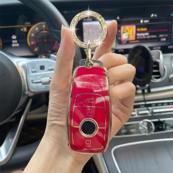 Husa de protectie premium pentru cheie auto Cover Key Rosie compatibila cu Mercedes Benz A C E S G Class 