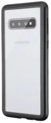 Husa Samsung Galaxy S10 Plus Magnetica 360 grade Black Perfect Fit cu spate de sticla securizata premium 