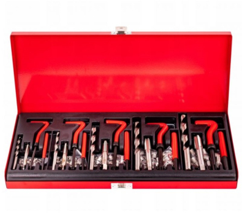 Kit reparare filete bujii Kraft&Dele KD10590 131 piese otel HSS 