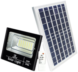 Lampa KlaussTech Solara Stradala Putere 50W IP66 Culoare 6500K Negru
