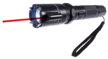 Lanterna KlaussTech Cu Electrosoc Si Laser Incorporat 9000 Kv Neagra 