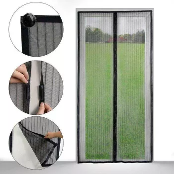 Perdea magnetica anti insecte si tantari neagra. Plasa anti-tantari 