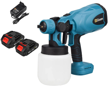 Pistol de vopsit electric 2 baterii mici utilizare usoara pentru DIY albastru Gisam 