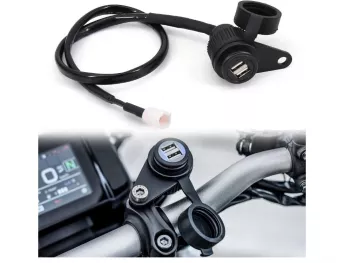 Priza USB pentru motociclete 12V DV 2 porturi pentru Yamaha Tracer - RESIGILAT 