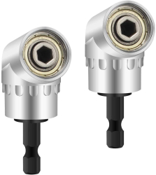 Set 2 burghie in unghi drept 6mm Argintiu 