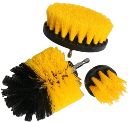 Set 3 perii de curatat pentru bormasina Galben 