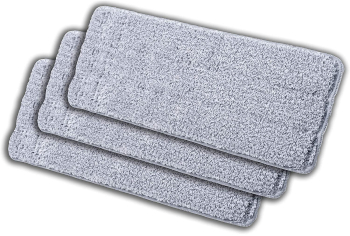 Set 3 Rezerve din Microfibra pentru Mop Plat 33x12 cm Gri Putere Mare de Absorbtie 