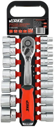 Set chei profesionale tubulare Verke 19 elemente V39095 