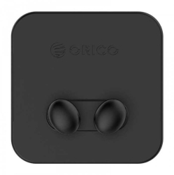 Suport cabluri Orico WT2 negru silicon banda adeziva aplicata 1 locas cablu 60x60x23mm 2 suporti 