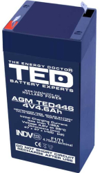 Acumulator 4V 4.6Ah 47x47xh100.6mm AGM Battery TED446F1 TED002853 