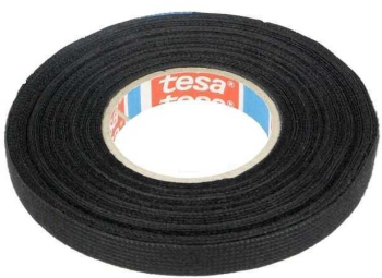 Banda din panza vata din PET W 9mm L 15m neagra TESA 51608-00005-00 