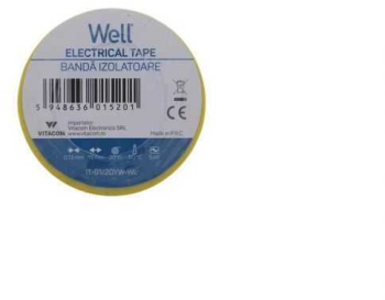 Banda izolatoare 19mm x 20m galben 1buc Well 