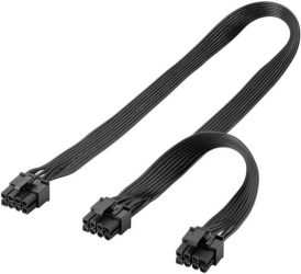 Cablu adaptor de alimentare ATX cu 8 pini tata la 6+2 tata pentru placa video PCI Express 0.23m Goobay 59714