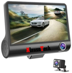 Camera Auto Tripla Klausstech Ecran 4 Inch Microfon Incorporat G Senzor Detectie Miscare Si Inregistrare Usor De Instalat Negru 