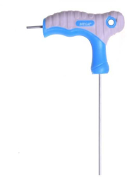 Cheie negativa tip T 2mm 75mm din otel crom-vanadiu maner cauciuc antiderapant soft-touch MEGA 48601