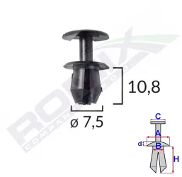Clips Fixare Multiple Aplicatii Pentru Grup Vag - Negru Set 10 Buc 