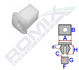 Clips Fixare Pentru Fiat/ford/opel - Alb Set 25 Buc 