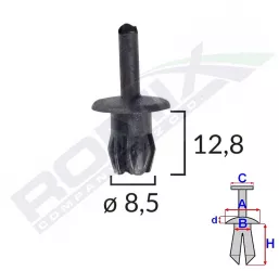 Clips Fixare Pentru Peugeot/vw - Negru Set 10 Buc 