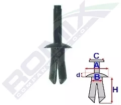 Clips Fixare Renault Dacia Mercedes - Negru Set 10 Buc 