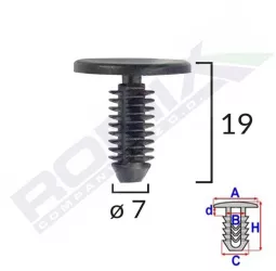 Clips Tapiterie Pentru Citroen/peugeot - Negru Set 10 Buc 