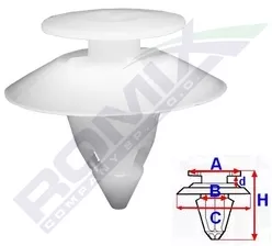 Clips Tapiterie Pentru Ford - Alb Set 10 Buc 