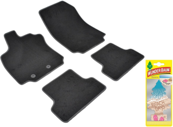 Covorase auto din mocheta Umbrella pentru Renault Clio III 2005-2012 + Odorizant Auto Bradut Wunder-baum Beach Days 