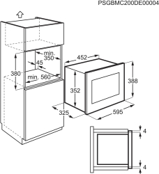 Cuptor cu microunde incorporabil Electrolux LMS2203EMK 700 W 20 l
