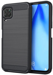 Husa Compatibila cu Huawei P40 Lite Techsuit Carbon Silicone Negru