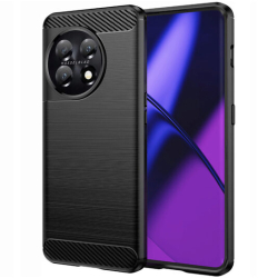 Husa Compatibila cu OnePlus 11 Techsuit Carbon Silicone Negru 
