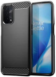 Husa Compatibila cu Oppo A54 5G / A74 5G / OnePlus Nord N200 5G Techsuit Carbon Silicone Negru 