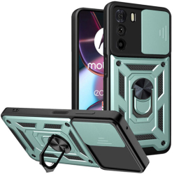 Husa cu Protectie Camera si Inel pentru Motorola Edge 30 Marmalis CamShield Verde 