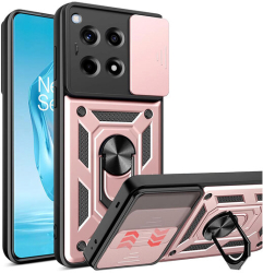 Husa cu Protectie Camera si Inel pentru OnePlus 12R Marmalis CamShield Roz 