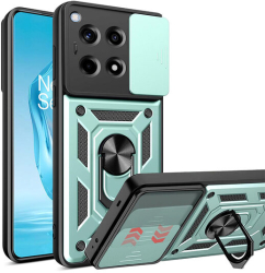 Husa cu Protectie Camera si Inel pentru OnePlus 12R Marmalis CamShield Verde 