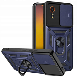 Husa cu Protectie Camera si Inel pentru Samsung Galaxy Xcover7 Marmalis CamShield Albastru