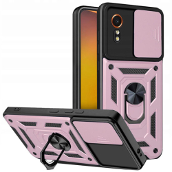 Husa cu Protectie Camera si Inel pentru Samsung Galaxy Xcover7 Marmalis CamShield Roz 