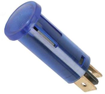 Lumina de semnal 39x12 mm 230V lumina albastra LED terminal 6.3mm 07920KE 