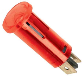 Lumina semnal 230V lumina rosie LED 39x12 mm terminal 6.3mm 07920PI 