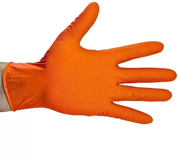 Manusi din nitril portocalii XL set 100buc HILMANN 