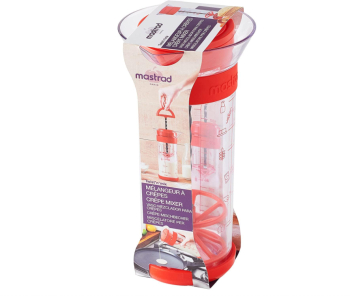 Mixer Mastrad pentru prepararea aluatului lichid crepes vafe clatite 700 ml rosu - RESIGILAT 