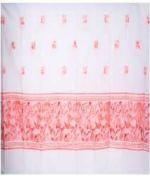 Perdea De Baie Klausstech Panzata 1 Piesa 180 X 200 Cm Imprimeu Design Modern Usor De Instalat Alb/rosu 